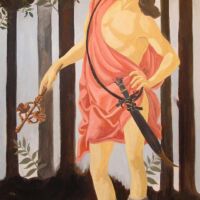 Фрагмент картини Ботічеллі(копія в процесі)