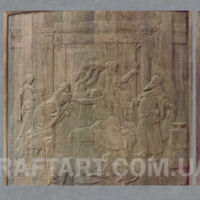 композиція барної стійки різьба не лакована (дуб морений)